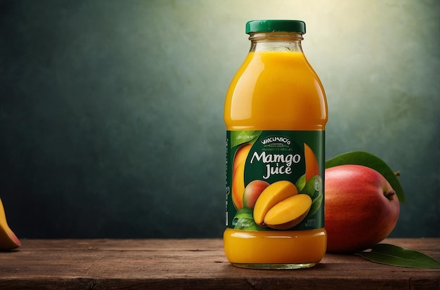 vibrant photo of Bottle of Mango Juice