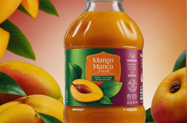 vibrant photo of Bottle of Mango Juice