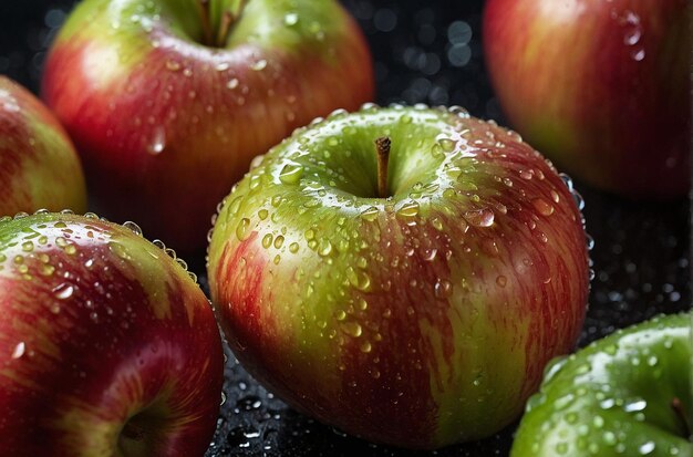 vibrant photo of Dewy Fresh Apple