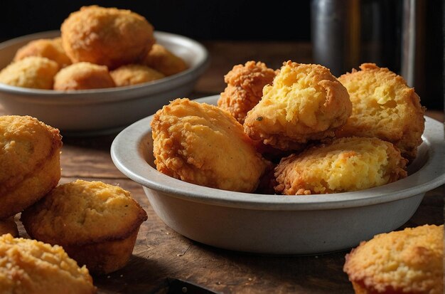 vibrant photo of Fried chicken with a side of cornb