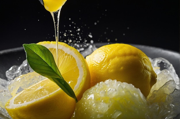 vibrant photo of Lemon juice garnis