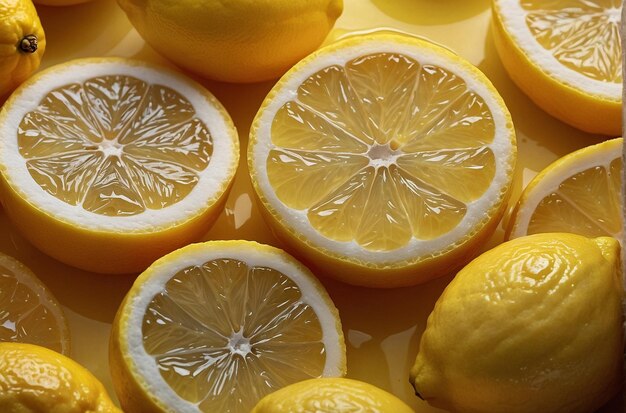 Photo vibrant photo of lemon juice used in lemon curd