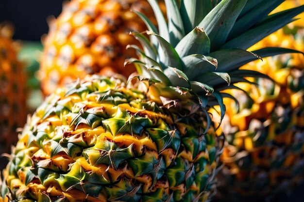 vibrant photo of Pineapple in sunlight