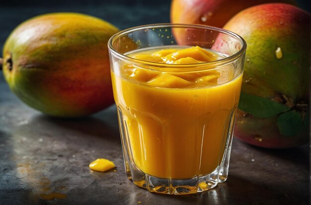 vibrant photo of Squeezing Fresh Mango Juice