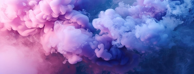 Vibrant Pink and Blue Smoke Clouds Background