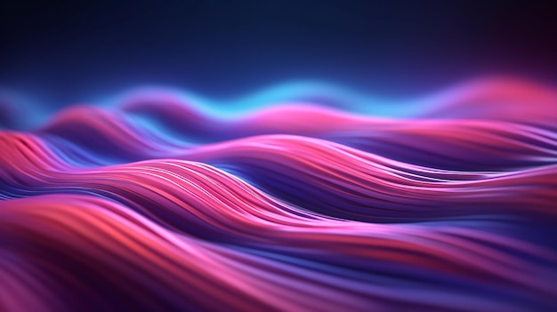 A vibrant pink and blue wave created digitally