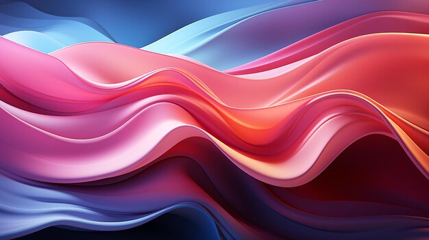 Vibrant pink and blue wavy abstract background easily discoverable stock image with generative ai