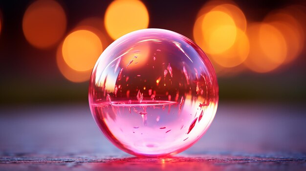 Vibrant Pink Bubble Realistic PNG