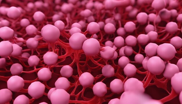 Photo vibrant pink corallike structure closeup