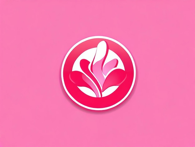 Foto vibrant pink logo design vector art