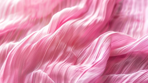 写真 風に吹かれる活発なピンクのサテン製の布