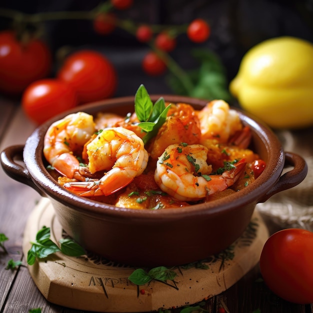 a vibrant plate of shrimps