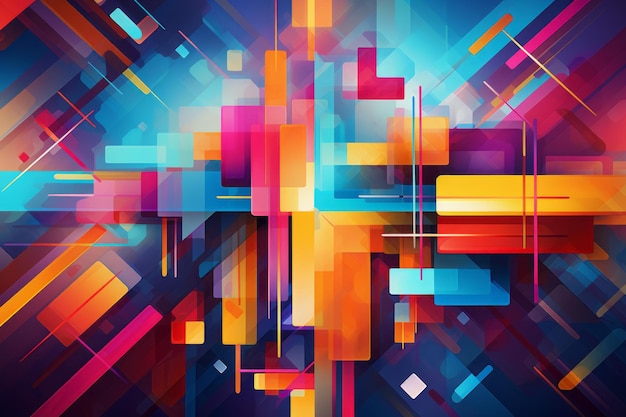 Vibrant and Playful Abstract Shapes Unveiled Generative AI