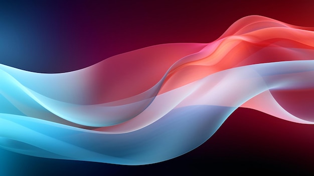 Vibrant and Playful Layered Waves on Gradient Background