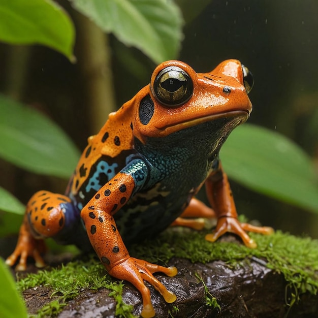 人工知能によって生成されたカラフルな両生類