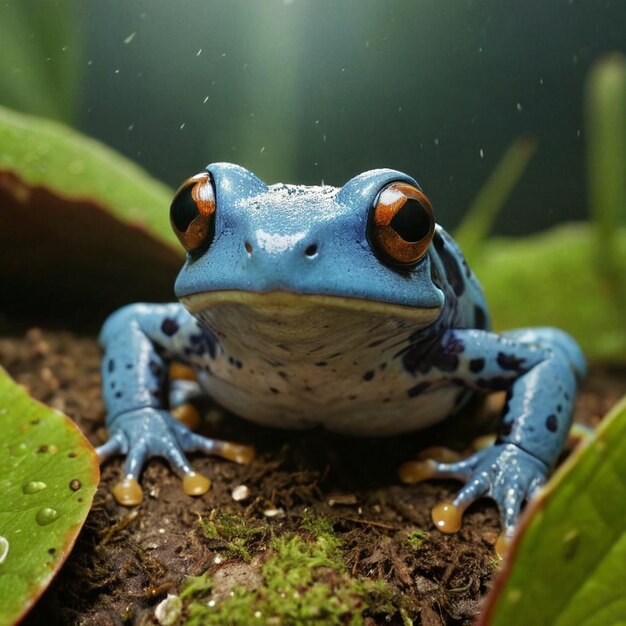 人工知能によって生成されたカラフルな両生類