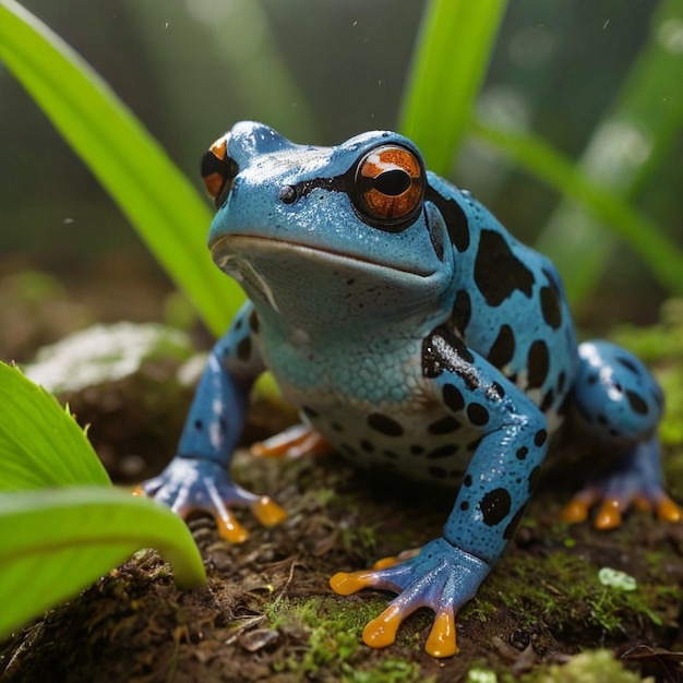 Vibrant Poison Frog Exploring Natures Colorful Amphibians Generated by AI