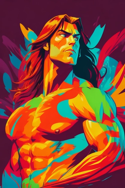 vibrant powerful and strong Tarzan
