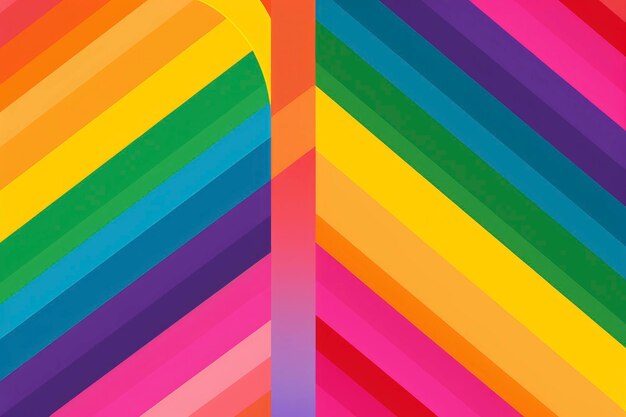 LGBTQ Flag Generated AI로 다양성을 축하하는 활기찬 프라이드