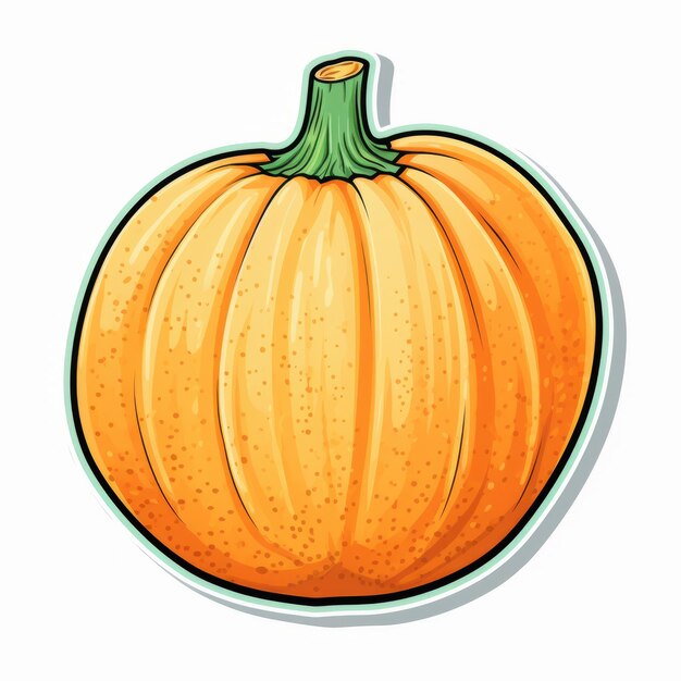 Vibrant Pumpkin Sticker Image met de artistieke stijl van Chris Riddell39