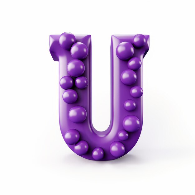 Vibrant Purple 3d Letter U Playful Popinspired Installation