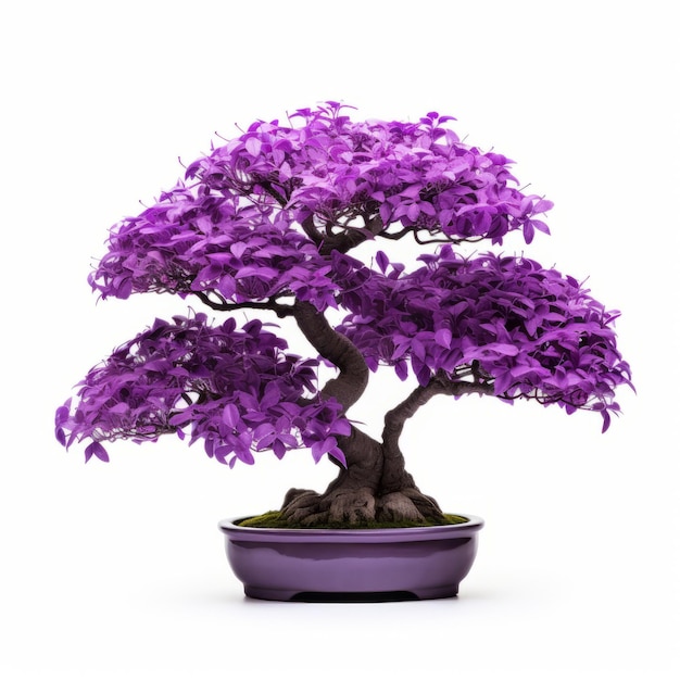 Foto l'albero di bonsai viola vibrante, vincitore di un affascinante concorso