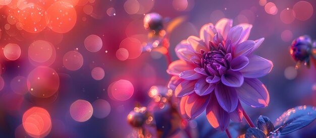 Яркий фиолетовый цветок на размытом фоне