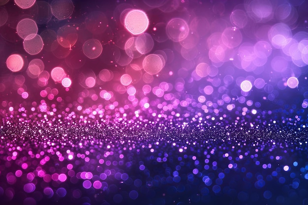 Vibrant Purple and Pink Glitter Background with Bokeh Lights