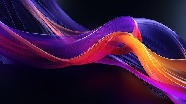 Vibrant Purple Wire Abstract Background AI Generated