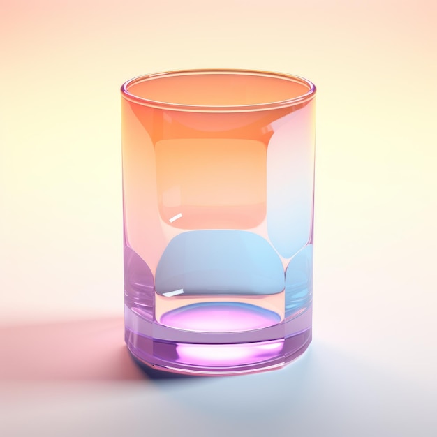 Фото Живое радужно-оранжевое стекло с гиперреалистическим дизайном