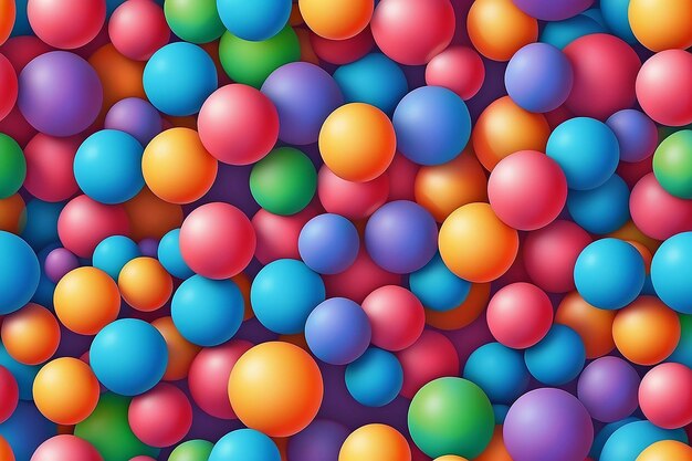 Vibrant Rainbow Spheres Abstract Vector Composition