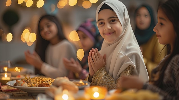 Foto vibrante celebrazione del ramadan e dell'eid ul fitr foto di gioia festiva