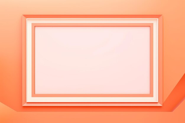 Photo vibrant rectangle frame template on pastel orange background vector artwork