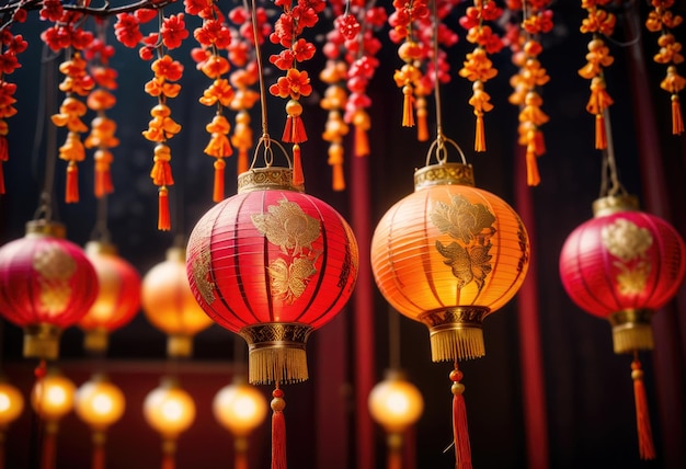 a vibrant red backdrop celebrating the Chinese New Year