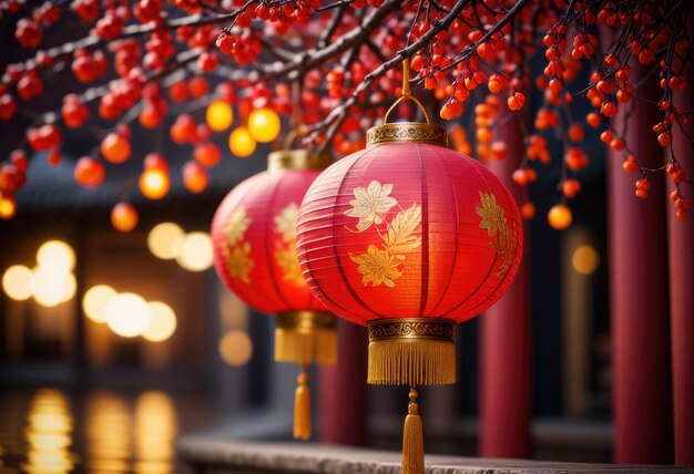 a vibrant red backdrop celebrating the Chinese New Year