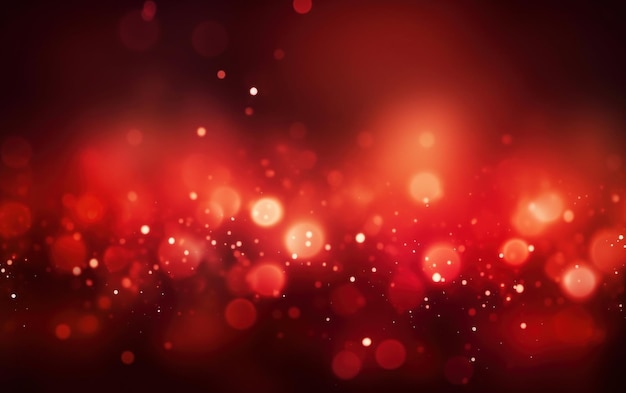 Photo vibrant red bokeh background with glowing particle abstraction