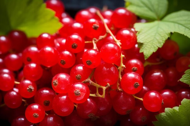 Vibrant Red currant berries Generate Ai