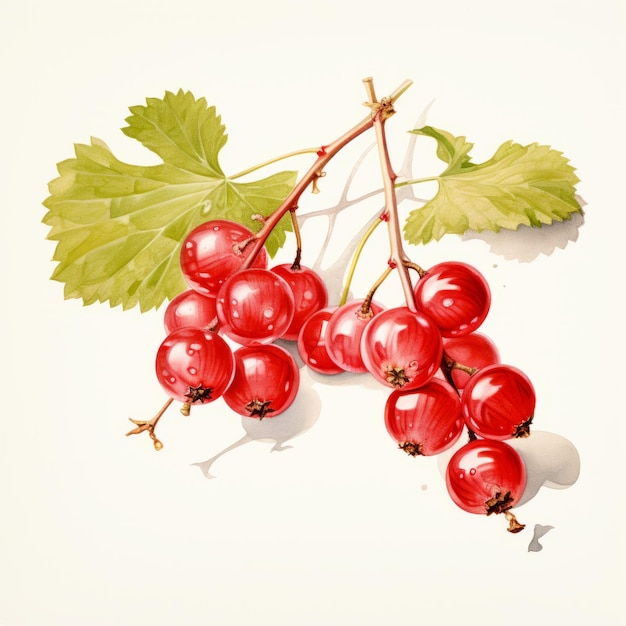 Vibrant Red Currants Hyperrealistic Illustrations And Detailed Character Art