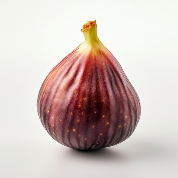 Photo vibrant red fig a detailed 8k photo on white background