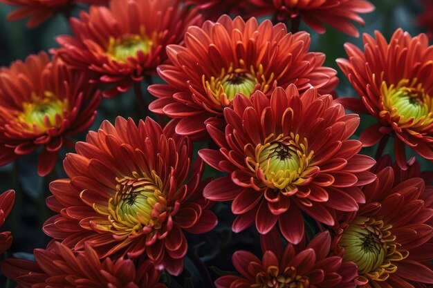 Photo vibrant red gerbera daisies