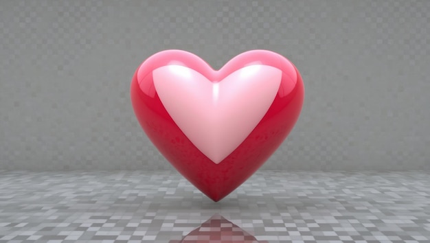 A vibrant red heart symbolizing love and affection
