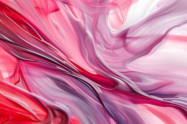 Vibrant Red and Pink Abstract Swirls