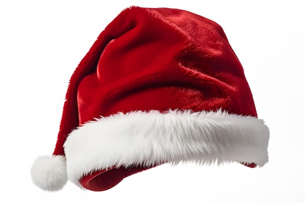 Vibrant Red Santa Hat with Soft White Fur Trim for Festive Holiday Celebrations and