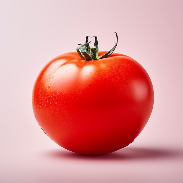 Vibrant Red Tomato on Blank Background