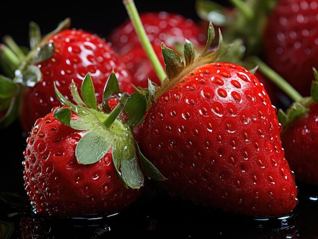 Vibrant and Ripe Red Strawberries for Healthy Eating and Wellness