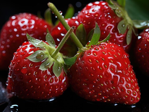 Vibrant and Ripe Red Strawberries for Healthy Eating and Wellness