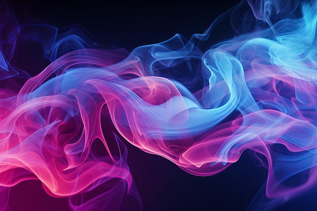 Vibrant rook effect neon abstracte achtergrond en kleurrijke mistgolven van neon wervelende achtergrond