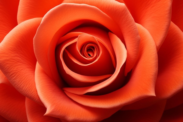 Vibrant rose petal close up of single flower