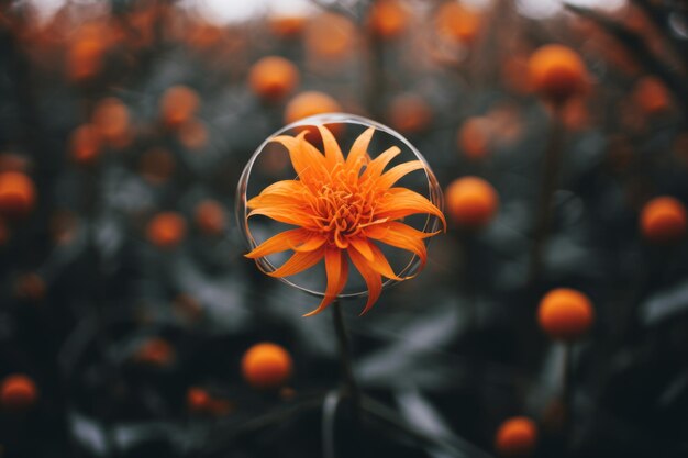 Vibrant Round Orange Plant Takes Center Stage in Selective Focus Photography ar 32