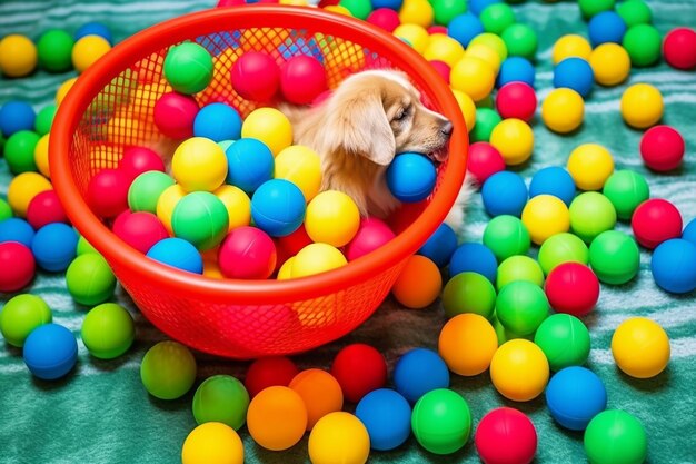 Photo vibrant rubber balls collection for playful pets